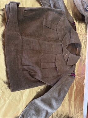 Vintage Olive Green Military , Men’s Wool Jacket